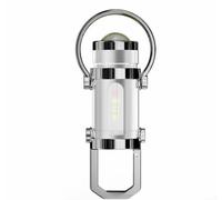 Gdfnmogo Llavero multifuncional linterna con LED COB de 1200 lm, 7 modos incluyendo SOS y luz roja azul, llavero de antorcha recargable USB C, luz compacta de camping para senderismo al aire libre (F)