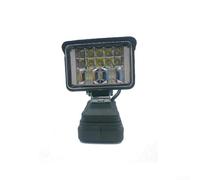 Gdfnmogo Luz de trabajo LED para batería DEWALT, luz de camping portátil con iluminación brillante, diseño compacto para uso en exteriores, fuente de luz ABS negra de 15 x 11,5 cm (modelo dual)