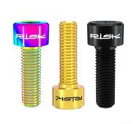 Gdfnmogo M6x18mm Crank Arm Pinch Bolt for II, Alloy Bicycle Crankset Fixing Screws, Road Bike Parts (Oro)