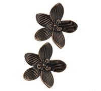 Gdfnmogo Manijas artísticas de hojas de flores para armarios de cocina, diseño elegante y de aleación de zinc (bronce-2)