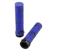 Gdfnmogo Manillar de aleación de aluminio, agarre antideslizante de doble bloqueo, diámetro interior de 22 mm, ligero y absorbe los golpes para bicicletas de carretera y montaña (azul)