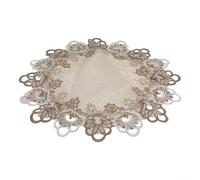 Gdfnmogo Mantel redondo, diseño floral de encaje, hecho de poliéster suave y duradero, garantiza protección contra derrames y arañazos, adecuado para H (M)