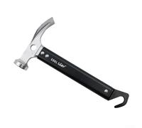 Gdfnmogo Martillo de camping, extractor de estacas multifunción de acero inoxidable, abridor de botellas, construcción de aleación ligera, para acampar al aire libre, senderismo