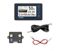 Gdfnmogo Medidor de batería de litio 8-120V RV Monitor de batería Coulomb Contador con alta precisión 0.5% para prueba de capacidad y potencia LiFePO4 (luz blanca)