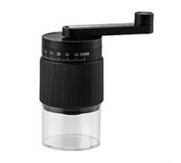 Gdfnmogo Molinillo de café manual con ajuste externo de 35 engranajes para una molienda consistente, núcleo de molienda de cerámica duradero, construcción de ABS de grado alimenticio (negro)