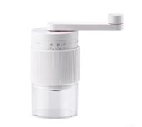 Gdfnmogo Molinillo de café manual con ajuste externo de 35 engranajes para una molienda consistente, núcleo de molienda de cerámica duradero, construcción de ABS de grado alimenticio (blanco)
