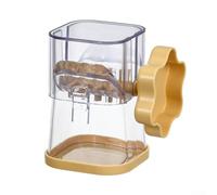 Gdfnmogo Molinillo manual de nueces y nueces para frutos secos, almendras y chocolate, trituradora de frutas multifuncional con cámara de cortar transparente (amarillo)