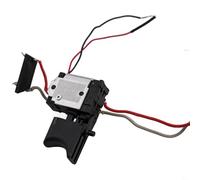 Gdfnmogo - Motor de taladro eléctrico de doble velocidad de 12 V y 12 dientes, conjunto de interruptor de gatillo para componentes de herramientas eléctricas de litio, color negro plateado