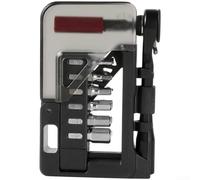 Gdfnmogo Multiherramienta portátil 12 en 1 para bicicleta, juego de carraca en estuche de aleación de aluminio para mantenimiento de bicicletas de montaña y carretera, kit de reparación de ciclismo