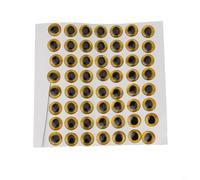 Gdfnmogo Ojos de señuelo de pesca holográficos 3D de 6 mm, 8 mm, 10 mm, 12 mm, para calcomanías de atado de moscas, ojos de pez 3D de goma suave con colores dorado, rojo y plateado, mosca artesanal