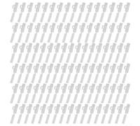 Gdfnmogo Paquete de 100 etiquetas reutilizables para cables con bridas de 20 cm, etiquetas transparentes de plástico ABS para el hogar, oficina, taller, gestión de cables (3010)