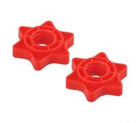 Gdfnmogo Paquete de 2 clips para pesas que garantizan seguros para discos de peso, hechos de plástico respetuoso con el medio ambiente, se adapta a todas las barras estándar de 1 pulgada y dumb, color