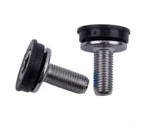 Gdfnmogo Paquete de 2 pernos de eje de pedalier de bicicleta para juegos de manivelas Alan, M8 de 8 mm de acero para MTB para tornillos de bicicleta con sello de plástico, negro, longitud total de 28