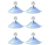 Gdfnmogo Paquete de 6 ganchos de pared con ventosa de plástico transparente para almacenamiento de baño, soporte de pared reutilizable que no deja marcas, resistente, 2 kg