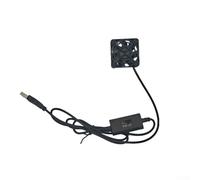 Gdfnmogo Para mini ventilador de refrigeración USB de 40 mm con 3 velocidades ajustables y disipador de calor de metal, funcionamiento silencioso de 25,6 a 32,5 dB, diseño de rodamiento de bolas doble