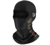 Gdfnmogo Pasamontañas de poliéster transpirable para karting, carreras de karts y ciclismo, forro de casco con corte de gafas, protección UV, compatible (negro)