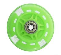 Gdfnmogo Patines para scooters para patinete Elite Carbon Inline, ruedas de poliuretano de repuesto Plus con flash, 2 ruedas LED de acero de 80 mm (verde)