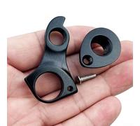 Gdfnmogo Percha de desviador trasero para bicicletas de hélice, tipo eje pasante, aleación de aluminio CNC, negro, protección duradera del marco