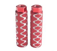 Gdfnmogo Pinzas de aleación de aluminio para bicicleta, montaña para bicicleta y carretera para bicicleta, 100 mm x 28 mm, estribos antideslizantes con moleteado, se adapta a ejes de 9 mm, 1 (rojo)