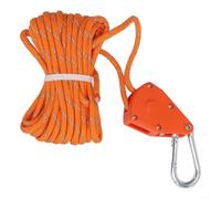 Gdfnmogo Polea de cuerda ajustable para tienda de campaña, plástico reforzado y hierro galvanizado, cuerda de paraguas de poliéster de 7 núcleos de 4-5 m, para tiendas de campaña, toldos, toldos