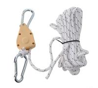 Gdfnmogo Polea de cuerda ajustable, tensor de línea de tienda de campaña de 4 m con polea de acero inoxidable y cuerda de nailon, ajuste antideslizante duradero para camping y uso al aire libre