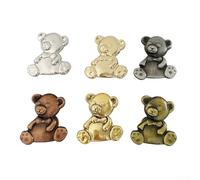 Gdfnmogo Pomo de aleación de zinc en forma de oso para armario y manija de palanca para muebles infantiles y herrajes de puerta (dorado)