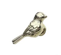 Gdfnmogo Pomo de aleación de zinc en forma de pájaro para muebles, armarios, manijas de armario - 62 x 30 x 25 mm, tirador de un solo agujero, color oro/plata/hormiga (oro antiguo)