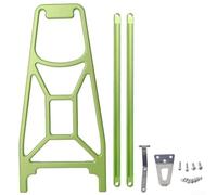 Gdfnmogo Portaequipajes trasero plegable para bicicleta, soporte de aluminio CNC, para Brompton Pline Cline, aleación anodizada, soporte de equipaje de fácil instalación, color morado (verde)
