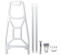 Gdfnmogo Portaequipajes trasero plegable para bicicleta, soporte de aluminio CNC, para Brompton Pline Cline, aleación anodizada ligera, soporte de equipaje, fácil de instalar, soportes plateados