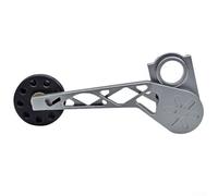 Gdfnmogo Prensatelas de cadena de bloqueo de tornillo para desviador trasero, rueda guía de nailon 8T, tensor de cadena de aleación de aluminio para plegar para bicicleta, compatible