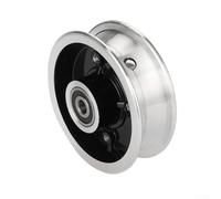 Gdfnmogo Rueda delantera de scooter eléctrico de 8 pulgadas, medio cubo de 200 x 50, llanta de acero, para neumáticos de 200 mm, construcción fácil de rodaje, color negro