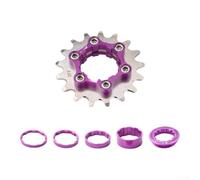 Gdfnmogo Rueda libre de aleación ligera de 79,5 mm para bicicleta de calle | Construcción de aleación fuerte, precisión CNC, tamaño de 79.5 mm, acabado morado, incluye cubierta y arandelas (17T)