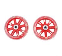 Gdfnmogo Ruedas LED de 110 mm con luces intermitentes y rodamientos ABEC-7 para niños, color rojo, azul, rosa, verde, amarillo (rojo)