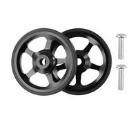 Gdfnmogo Ruedas plegables de aleación de aluminio de 60 mm con rodamientos integrados para Brompton Smooth de baja fricción, ligero, repuesto de rueda delantera y trasera, color negro y rojo (negro)