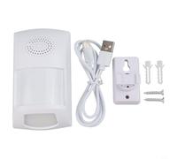 Gdfnmogo - Sensor de movimiento PIR compatible con alarma de sonido y luz, 110 dB, control remoto de aplicación, antiinterferencias de mascotas, 360 grados para seguridad en el hogar