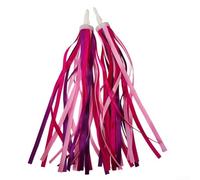 Gdfnmogo Serpentinas para manillar de bicicleta para niños, borlas coloridas, 25 cm, para niños, para bicicleta y patinete, para bicicleta, flecos decorativos para manillar, fácil (rosa)