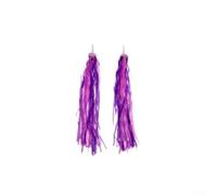 Gdfnmogo Serpentinas para manillar de bicicleta para niños, decoración de borlas de PVC, 25 cm de largo, ligeras para montar en niños, bailar en el viento (morado)