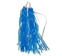 Gdfnmogo Serpentinas para manillar de bicicleta para niños, decoración de borlas de PVC, 25 cm de largo, ligeras para montar en niños, bailar en viento (azul)