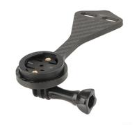 Gdfnmogo Soporte de computadora de fibra de carbono para Garmin para manillar Bryton F12, soporte ligero de luz de cámara, 126 x 40 mm, accesorio de ciclismo, negro (A)