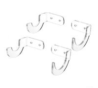Gdfnmogo Soporte de pared para bates de béisbol, paquete de 2 perchas horizontales de acrílico para colección de recuerdos, almacenamiento de bates transparentes y negros (transparente)
