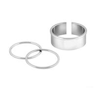 Gdfnmogo Soporte inferior de bicicleta Manga reductora 24mm a 22mm Adaptador, para bielas SRAM, aleación de aluminio anillo espaciador eje central, para carretera MTB ciclismo piezas (plata)