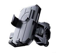Gdfnmogo Soporte para teléfono de motocicleta con fuerte bloqueo de brazo y protección de brazo de silicona para una posición estable del teléfono en el manillar o espejo retrovisor (manillar)