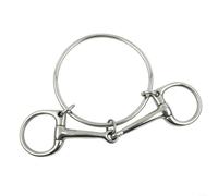 Gdfnmogo Tack Steel Half for Horse Bit Cheek Equipment Compatible Tener Bridle Equestrian Training Show Operation English Riding Ring - Cm 12.5 Stainless