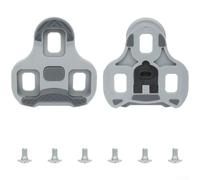 Gdfnmogo Tacos antideslizantes para bicicleta de carretera, sistema de agujeros 3S, compatible con 0 4.5 9 grados de poliamida flotante, accesorios de pedal de zapatos de ciclismo, gris (gris/4.5)