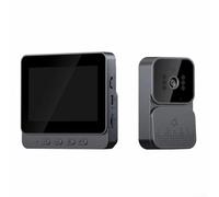 Gdfnmogo Timbre inalámbrico Cámara 1080P, 4.3 IPS Pantalla Videoportero con audio bidireccional y visión nocturna, no requiere Wi-Fi, instalación para seguridad en el hogar (negro)