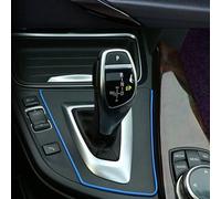 Gdfnmogo Tiras de moldura para interior de coche, 5 m, color azul, para panel de puerta, línea de moldeo de bordes, compatible con salpicadero de coche y decoraciones interiores, PVC flexible mar