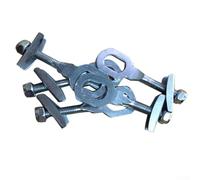 Gdfnmogo Tornillo de ajuste de tensor de cadena de acero para engranajes fijos y bicicletas de desplazamiento, tensor de cadena de 60 x 6 mm con tuerca de junta interior, plateado (2 unidades) (1