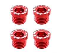 Gdfnmogo Tornillo de columna de freno en V para bicicletas de montaña y plegables, aleación de aluminio M10 x 1,25, 12 x 9,6 mm, resistente a la arena y al polvo, paquete de 4 (rojo)