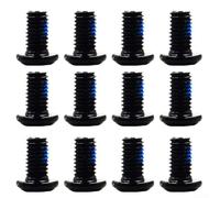 Gdfnmogo Tornillos de montaje de freno de disco de acero inoxidable M5 x 10 mm T25 cabeza Torx negro pernos de bicicleta con función antiaflojamiento para ciclismo, bicicletas de montaña y carretera