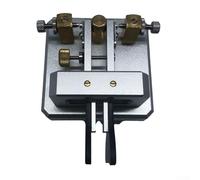 Gdfnmogo - Transmisor automático para llave para jamón, llave telégrafo de paleta doble con amortiguación ajustable, cuchillas de fibra de carbono, para onda corta (plata)